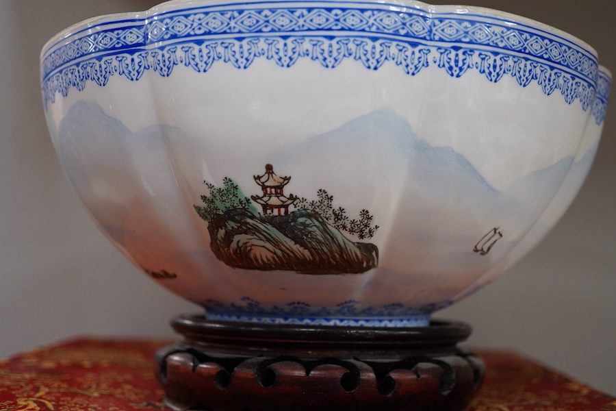 A collection of late 20th century Chinese boxed eggshell bowls